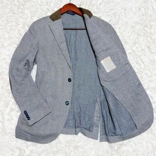 Rubium Tailored Jacket Encon Elbow Patch Business Linen Sz.L From Japan