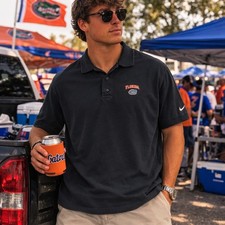 Vintage Nike Team Florida Gators Dri Fit Polo Shirt Black Y2K NCAA Men's Large