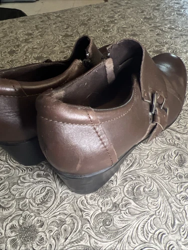 Clarks Collection Shooties Booties Women's 8 Soft Cushion Brown Leather Casual - Picture 4 of 7