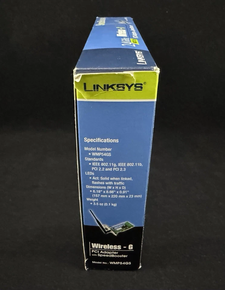 Linksys Wireless-G PCI Adapter with SpeedBooster WMP54GS - Image 3 of 4