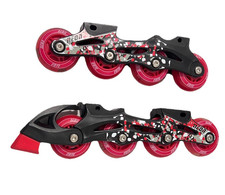 Neon Roller Derby Blade Skate Kids Replacement Wheels Red and Black Light Up