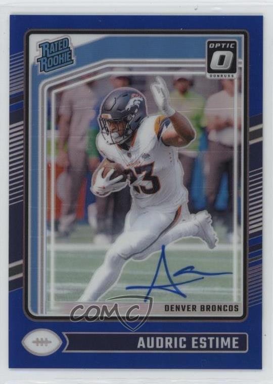 2024 Donruss Optic Rated Blue Prizm 31/99 Audric Estime #206 Rookie Auto RC 0y8x