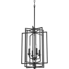 Quorum International 688-4 Hammond 4 Light 14"W Taper Candle - Black