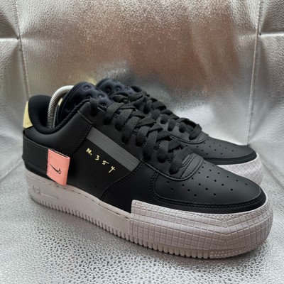 Size 9 - Nike Air Force 1 Type N.354' Mens White Black Athletic Shoes CI0054 -001 | eBay