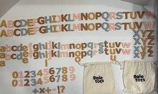 Gale Tots Magnetic Letters Numbers 135 Pc Complete EVA Foam Alphabet Set w/ Bags