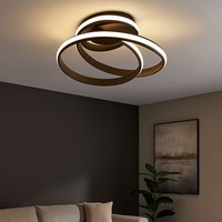 Deckenleuchte Deckenlampe Dimmbar Led Schlafzimmerleuchte Ring Design Schwarz