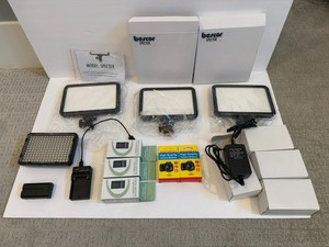 Photo lighting equipment Bescor Specter, ESDDI, batteries, chargers, LED Sony