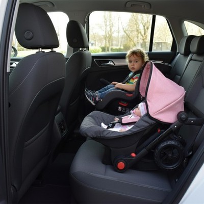 three wheel double stroller H3E 3-Seater Stroller  Familidoo Products Corp