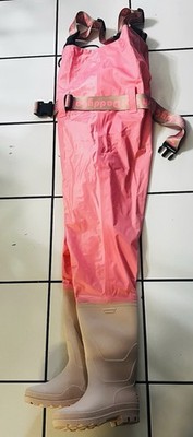 Daddy Go Fish Pink Hunting It Fishing Waders M6/W8 With Wader Hook