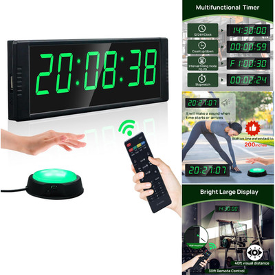 Digitaluhr mit Fernbedienung 12 24h LED Timer Intervalltimer