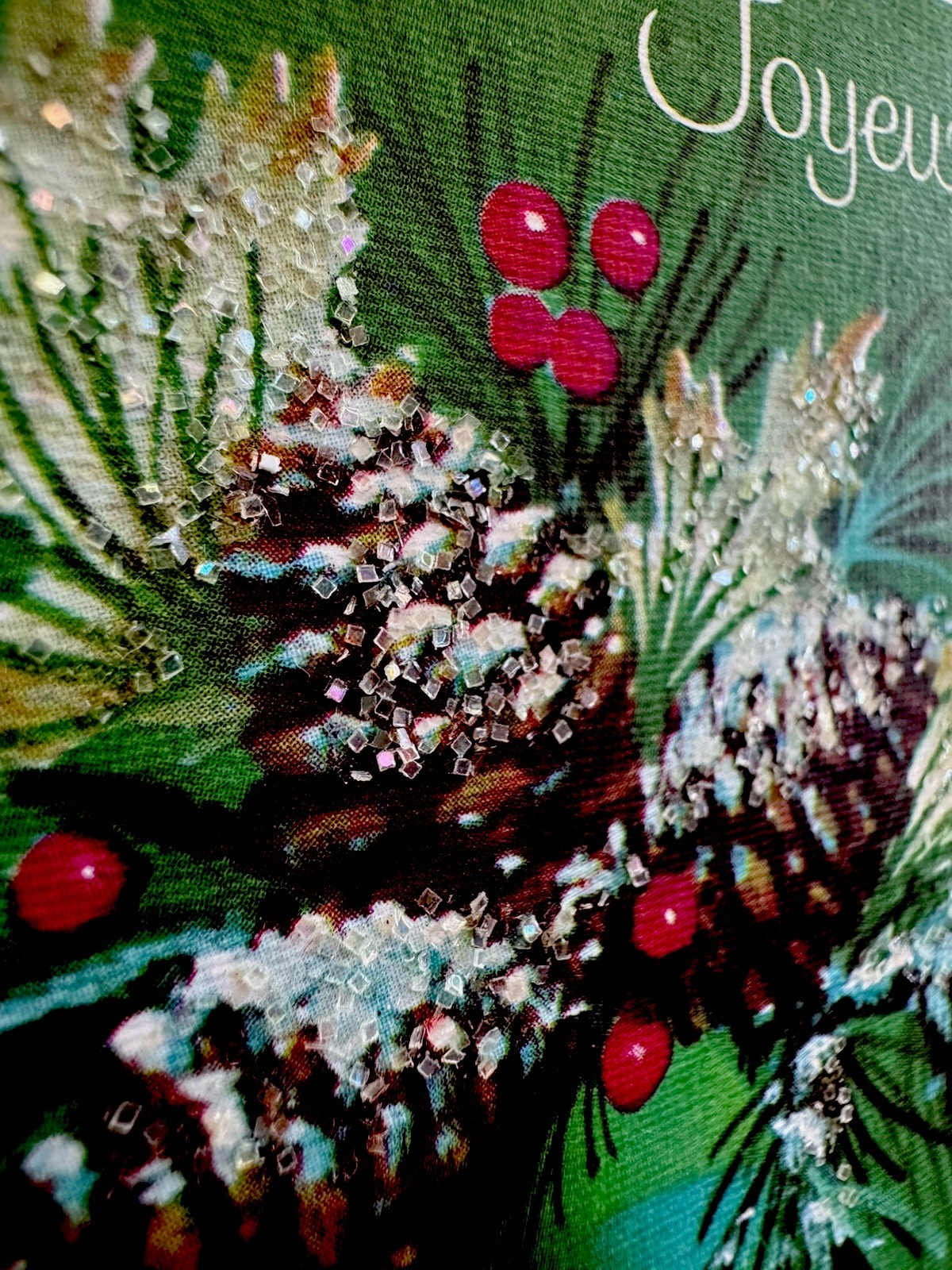 1 VTG NOS Norcross Xmas Greeting Card In French 3 Festive Holiday Bells Chiming