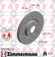 2X Zimmermann Bremsscheibe Sport Z 370.3084.52 FüR Mazda BK BL MPS Turbo BK14