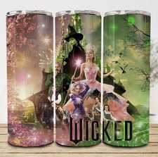 🩷 Wicked Movie Inspired 20oz Tumbler Cup Illusion  Ariana Grande Witch Fairy