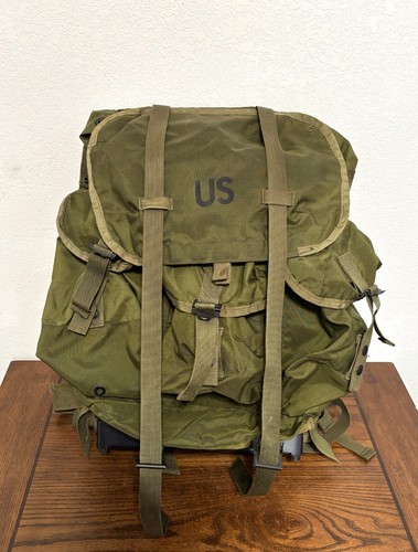 MILITARY OD GREEN ALICE PACK MEDIUM LC-1 COMBAT NYLON FIELD BACKPACK w/ FRAME