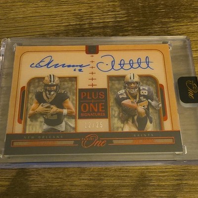 Panini 2024 One Plus One Signatures Chris Olave Joe Horn Dual Auto Red /25 #196