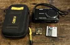Sony Cyber-shot DSC-H55 14.1MP Digital Camera 10x Zoom Untested W Battery Card