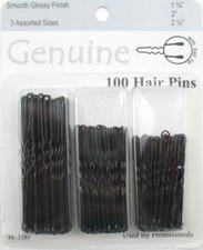 100-Pack 3 Assorted Sizes Mix Hair Pins 1.75" and 2" and 2.5" For Kids, Girls...