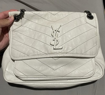 Saint Laurent Niki Medium Silver Chain Shoulder Bag Classic Women's