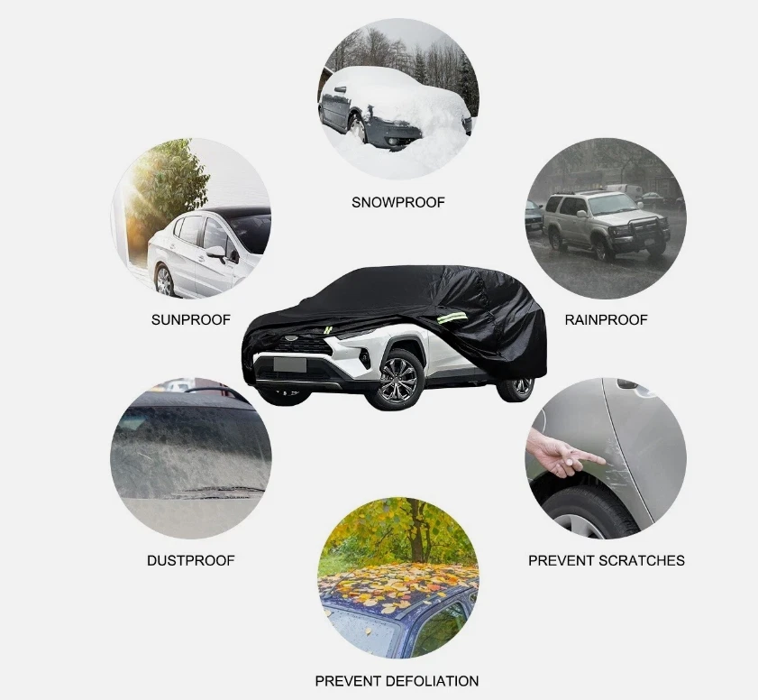 Car Cover Outdoor Waterproof UV Rain All weather Protection For Honda Element - Image 4 of 4