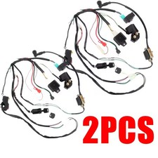 2X Kit for 50 70 90CC 110CC ATV Electric Quad Wiring Harness Wire Loom Ignition