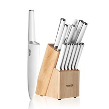 15-Piece Kitchen Knife Set with Block Superior High-Carbon Stainless Steel Blade