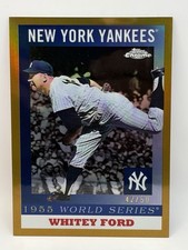 Whitey Ford Gold 50 2025 Topps Chrome Platinum 55ws-9 Yankees Hof