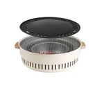 Portable Charcoal BBQ Grill Round Smokeless Camping Garden Barbecue Stove Iron