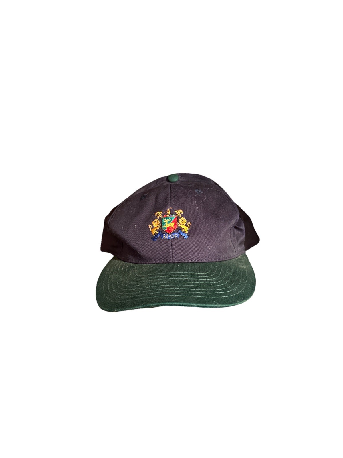 Vintage IZOD Designer ￼Snapback Hat Cap Blue Green Embroid