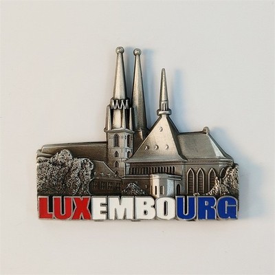 Luxembourg Landmark Building Scenery Tourist Souvenir 3D Metal Fridge Magnet