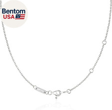 S925 Sterling Silver Chain Necklace for Women, 18 Inch Adjustable, Classic, Fash