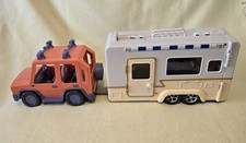 Bluey's Caravan Adventures Play Set Jeep  Camper RV Trailer. Vehicles Only.
