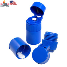 3 Compartment Pill Crusher Cutter Grinder Blue BPA Free