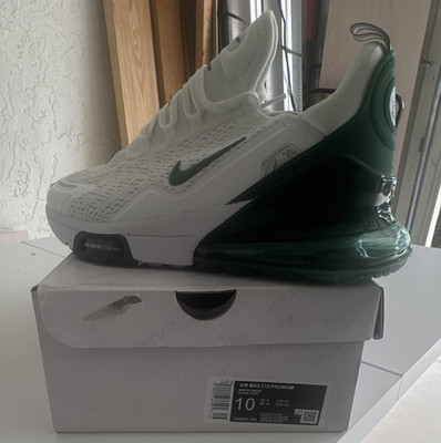 Nike Air Max 270 Premium Men s White/Green Low Top Lace Up Athletic Sneaker