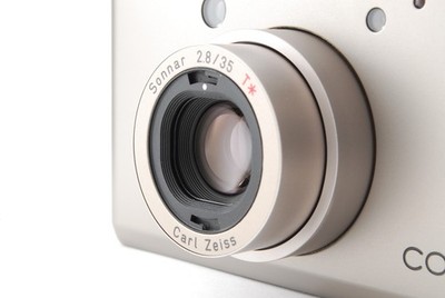 Almost MINT] Contax T3 Data Back Silver 35mm Point & Shoot Film