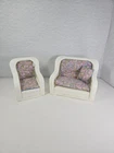Vintage BARBIE 1980s Cottage Dream House Furniture White Plastic Wicker