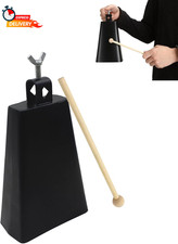 Metal Iron Cowbell 8Inch,Steel Cow Bells Large Noise Makers Hand Percussion Musi