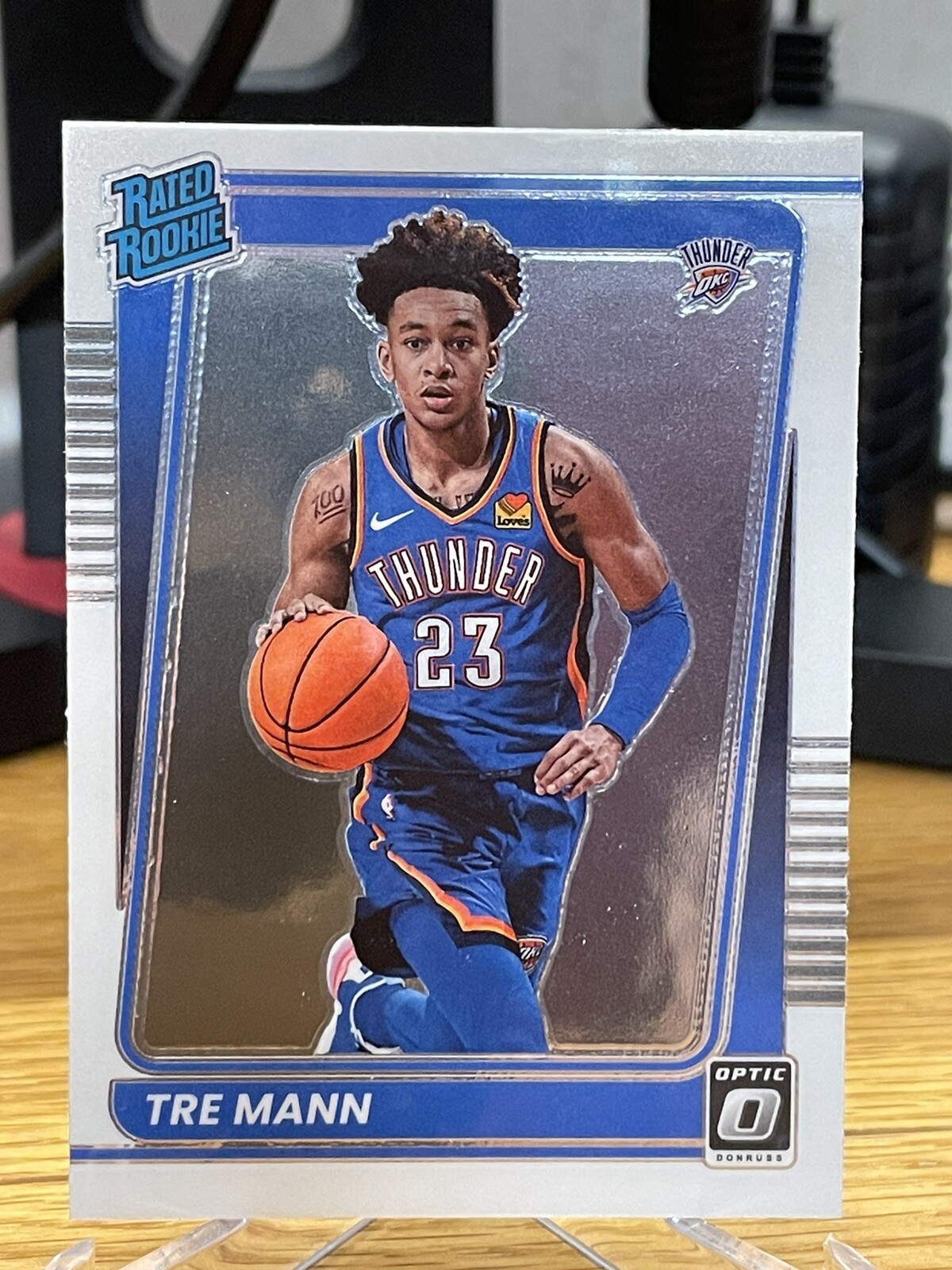 2021-22 Panini Donruss Optic Holo Tre Mann Rated Rookie No. 168 - Thunder