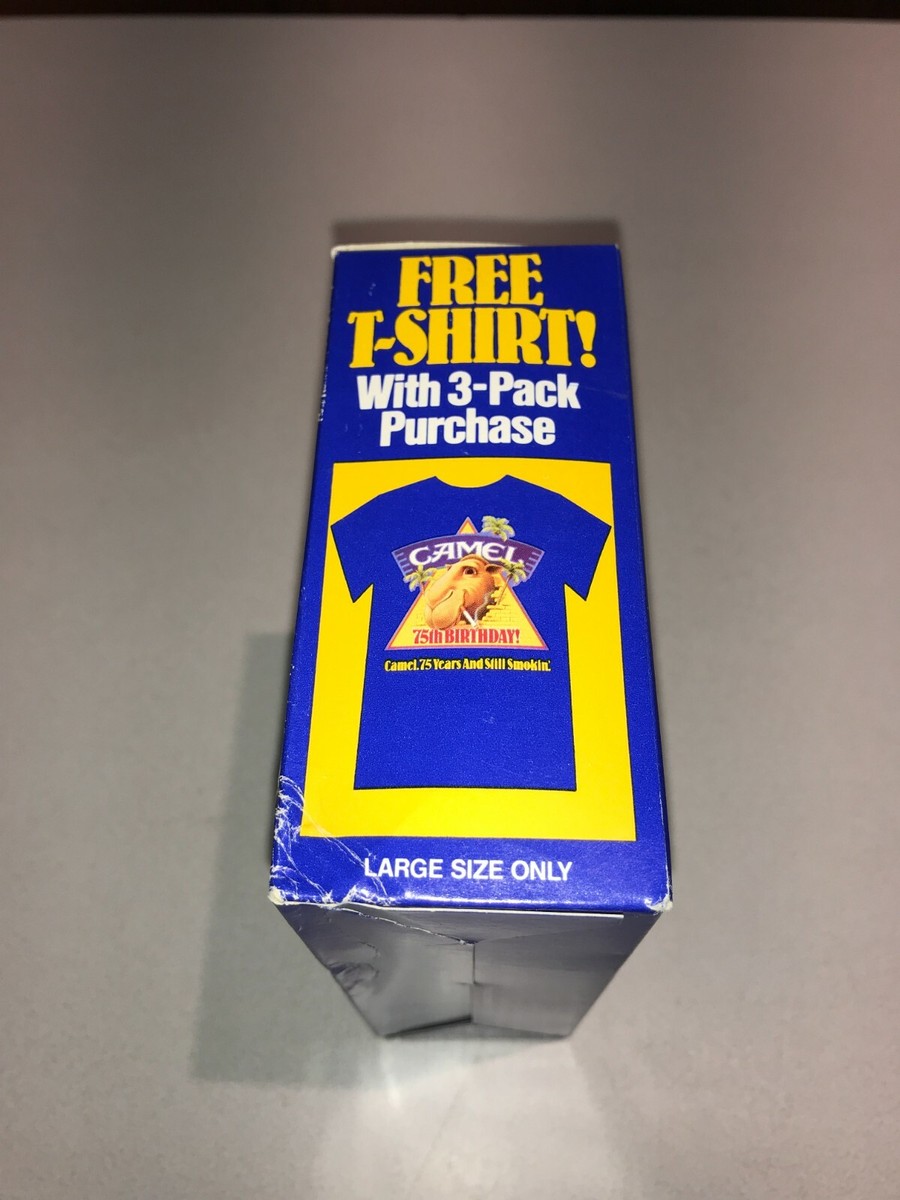 NOS Vintage Camel Cigarettes 1988 75th Birthday Joe T-Shirt