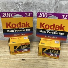 Kodak 200 Speed 24 And 12 Exposure 35MM Film Dated 2000 Photograph New Old Stock