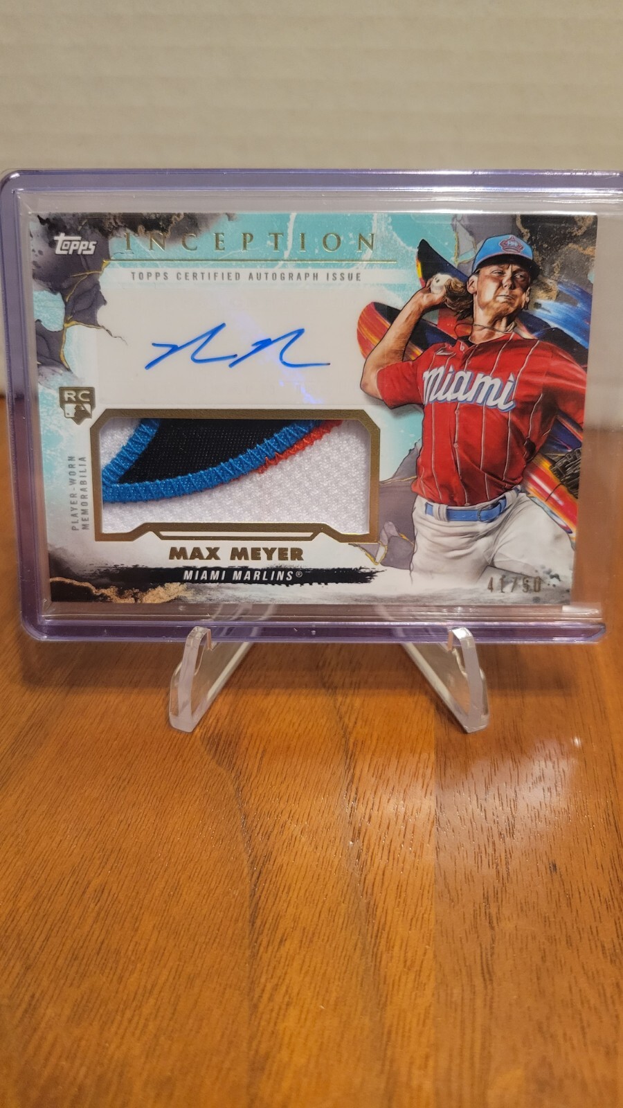 2023 TOPPS INCEPTION MAX MEYER ROOKIE PATCH AUTO 41 /50- 4 color PATCH ...