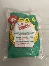 MCDONALDS HAPPY HOLIDAYS 4.5  BARBIE DOLL VNTG 1996 TOY NEW SEALED 