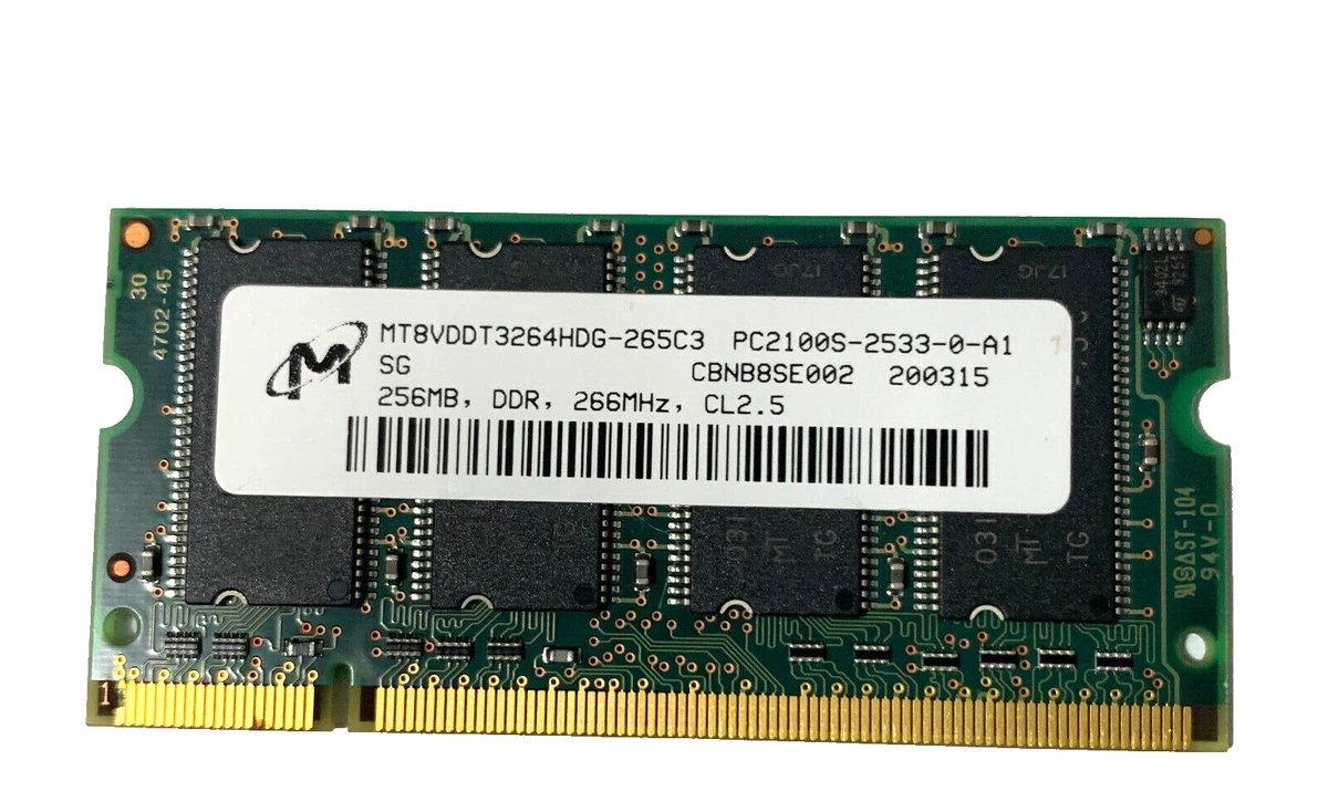 Kit Mémoire RAM IBM 512 Mo (2x256 Mo) DDR PC2100 - Ancien Stock NEUF Boîte Ouverte
