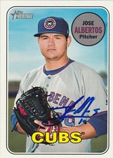 JOSE ALBERTOS SOUTH BEND CUBS SIGNED TOPPS HERITAGE MINOR LEAGUE BASEBALL CARD