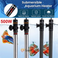 1/2 Submersible Aquarium Fish Tank Heater Rod Heating Adjustable Thermostat 500W