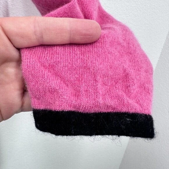 Suéter Daniel Bishop Crew 100% Rosa Cachemira Vintage Años 90 Tacón Alto Talla XL Foto 3 de 4