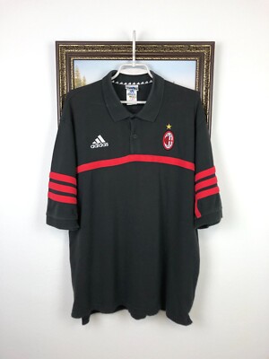 Vintage 90's Adidas AC MIlan Football Shirt Soccer Train Jersey Maglia Mens Sz L