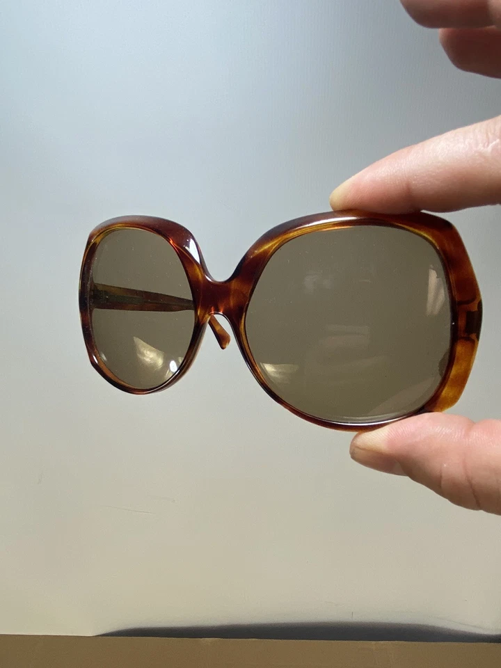 Vtg 50s 60s 70s Oversized Big Tortoise Grandma Hollywood Actres Italy Sunglasses - Image 2 of 4
