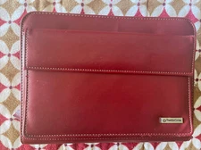 Vtg Franklin Covey Burgundy Classic Planner Binder Organizer Handles W Zipper