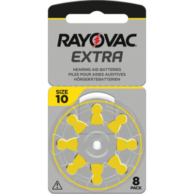 24 x Rayovac Extra Typ 10 Gelb PR70 ZA10 D10 Hörgerätebatterien 1,45V 3 x 8ter