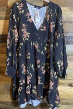 NWT Boohoo Maternity Dress Sz 12 Empire Waist MIDI Little Lower In The Back